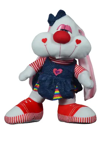 [010] Peluche de conejo rojo