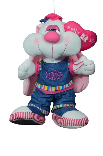 [010] Peluche de conejo rosa