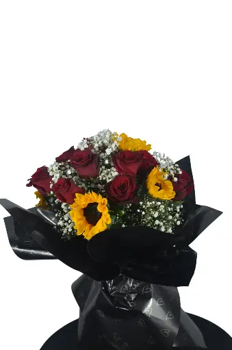 [010] Ramos de rosas y girasoles