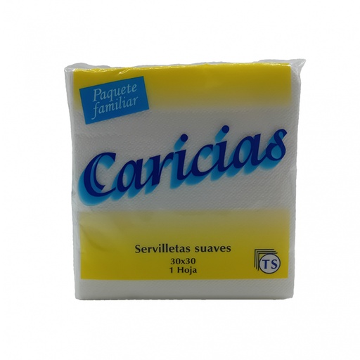 [004] Servilletas sencillas 68 x pqte Caricias 